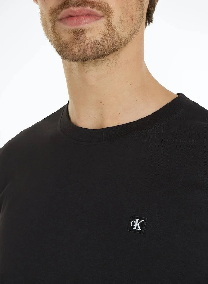 Calvin Klein Jeans Men's Monogram T-Shirt -  cotton jersey, Black