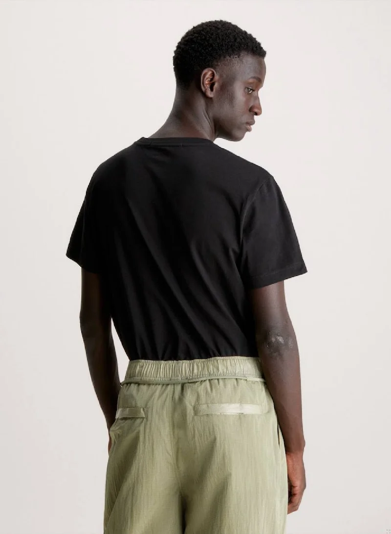 Calvin Klein Jeans Men's Monogram T-Shirt -  cotton jersey, Black