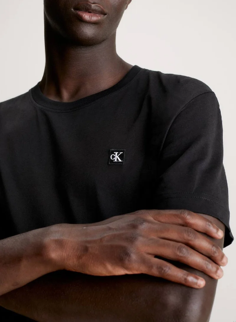 Calvin Klein Jeans Men's Monogram T-Shirt -  cotton jersey, Black