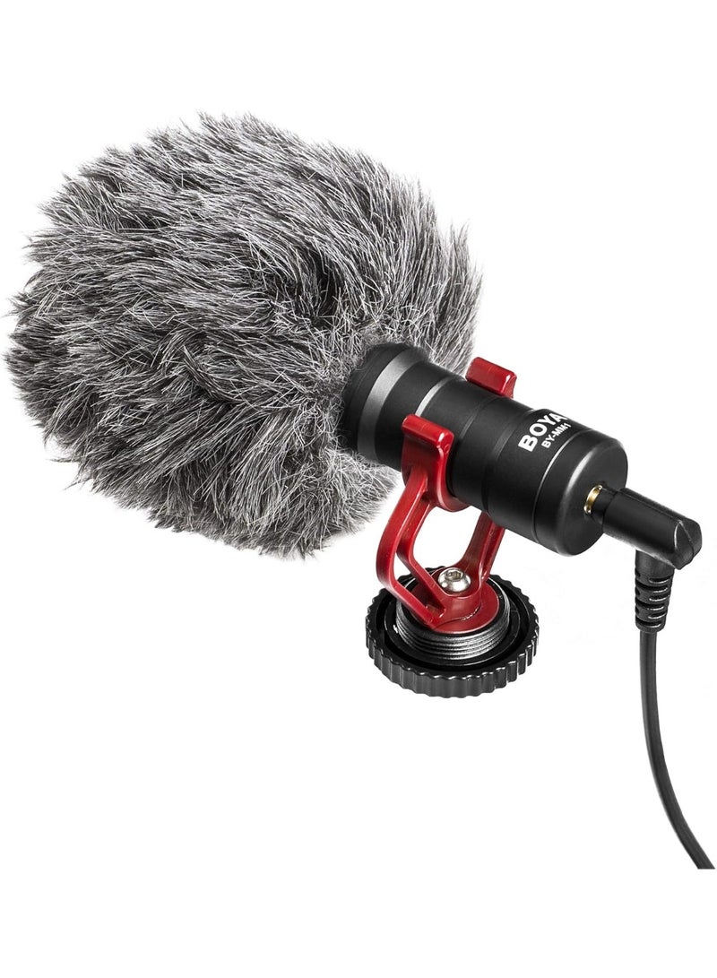 BOYA BY-MM1 Universal Cardioid Microphone for Camera Smartphone and Laptop - Black - Image 1