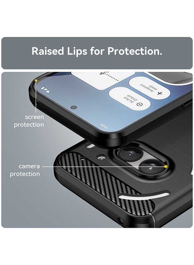 Nothing Phone 2A Case Cover with Soft TPU Carbon Fiber Texture Anti-Scratch Shockproof Slim Anti-Drop Bumper Back Cover Comfortable Touch shell Phone Accessory for Nothing Phone 2A 5G