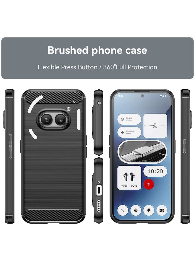 Nothing Phone 2A Case Cover with Soft TPU Carbon Fiber Texture Anti-Scratch Shockproof Slim Anti-Drop Bumper Back Cover Comfortable Touch shell Phone Accessory for Nothing Phone 2A 5G
