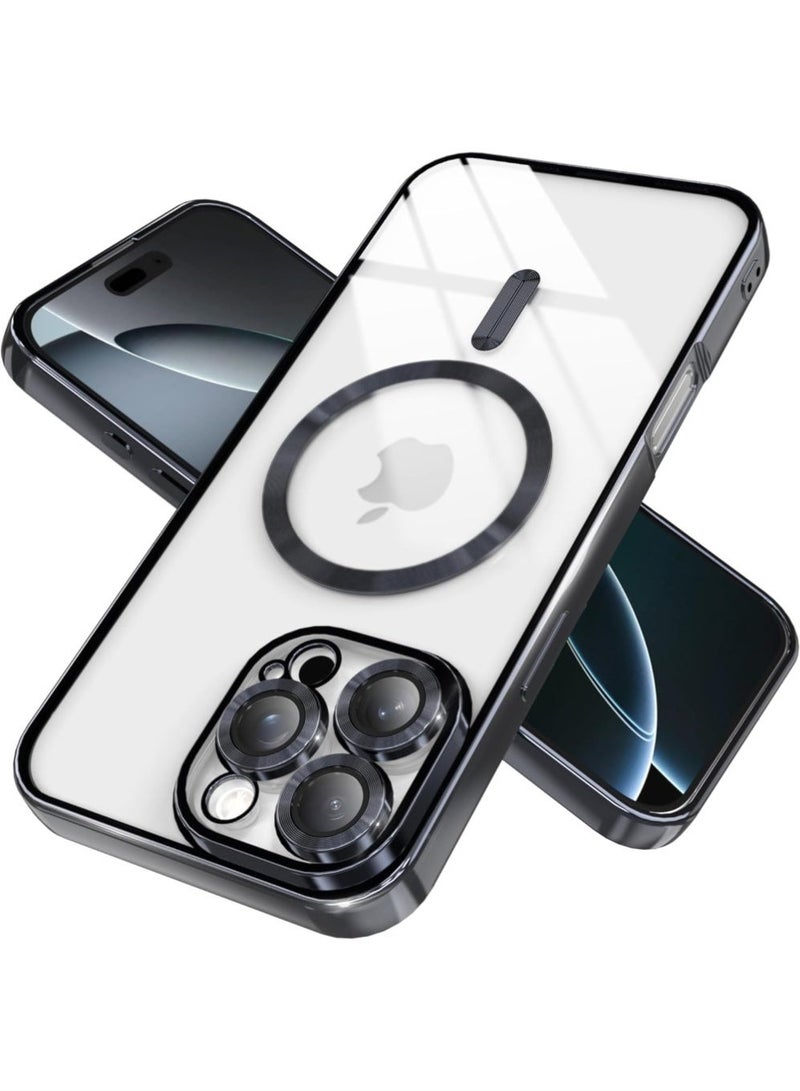 iPhone 16 Pro Max Case With MagSafe, Strong Magnet, [Shockproof Thin Cover] Full Camera Lens Protector, Plating Glossy Yellowing Resistant Shockproof Soft Protective Case Cover, Anti Scratch & Fingerprint - Image 2