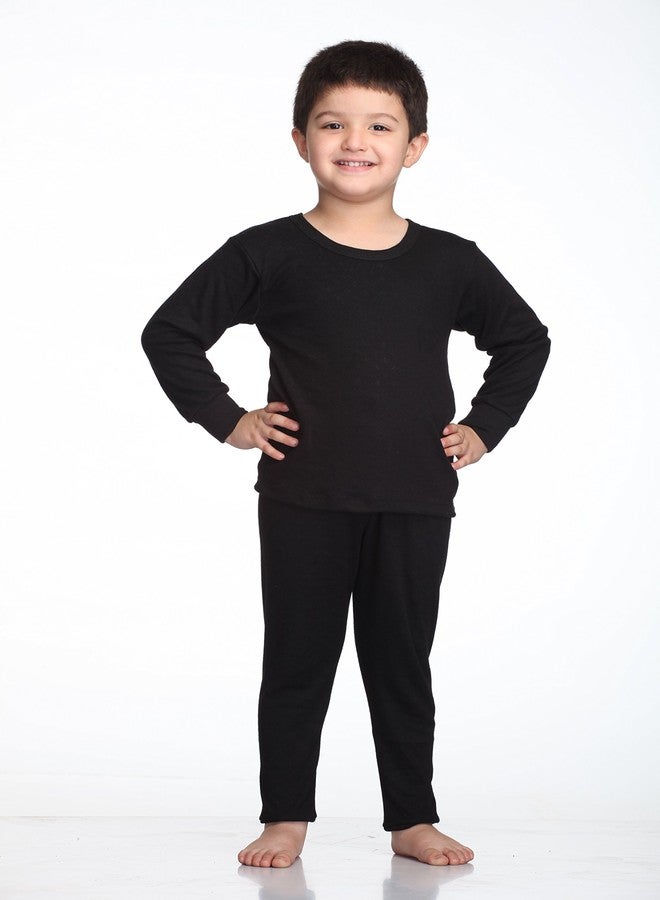 سبلاش - طقم ملابس شتوية للأطفال (للجنسين) - الجزء العلوي والسفلي، رقبة دائرية، أكمام طويلة (أسود، 45 سم - من 6 أشهر إلى سنة واحدة) - Image 4