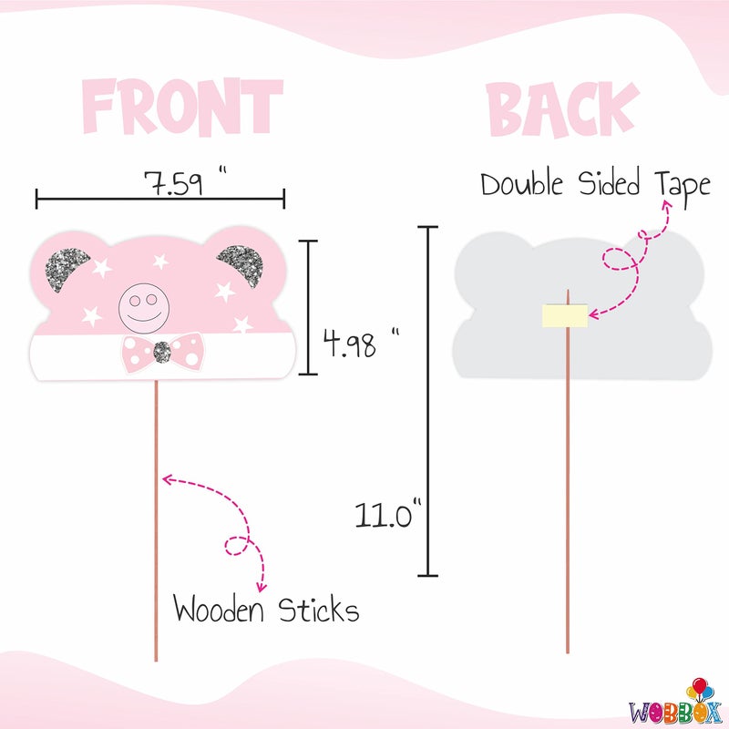 Wobbox Baby Shower Decoration Items| Baby Shower Ceremony Photo Booth Props for Photoshoot, Baby Shower Banner& Mom to Be Sash, Godh Bharai Ceremony Decoration Kit-(FP4755) - Image 3