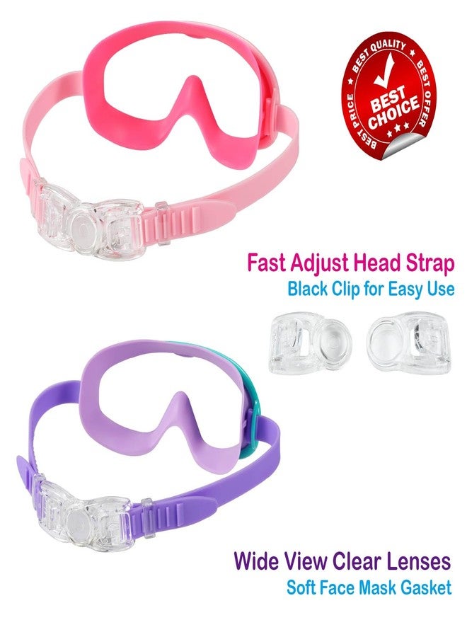 RUIGAO Swim Goggles 2 Pack Anti-Fog UV Proection Wide View Swimming Goggles for Kids 3-8 - Image 4