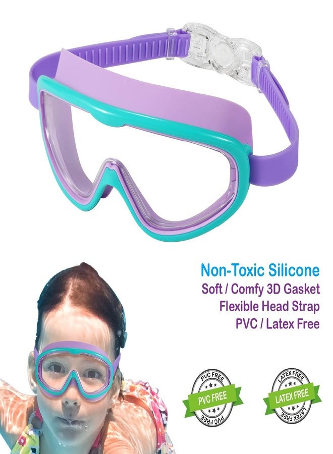 RUIGAO Swim Goggles 2 Pack Anti-Fog UV Proection Wide View Swimming Goggles for Kids 3-8 - Image 3