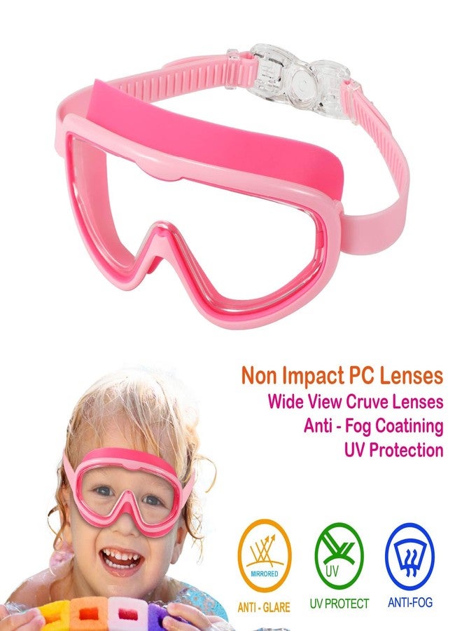 RUIGAO Swim Goggles 2 Pack Anti-Fog UV Proection Wide View Swimming Goggles for Kids 3-8 - Image 2