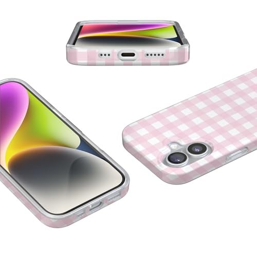 Casely iPhone 17 Case | Pink Plaid | Sunday Best | Compatible with MagSafe | Classic Ultra Slim Design - Image 2