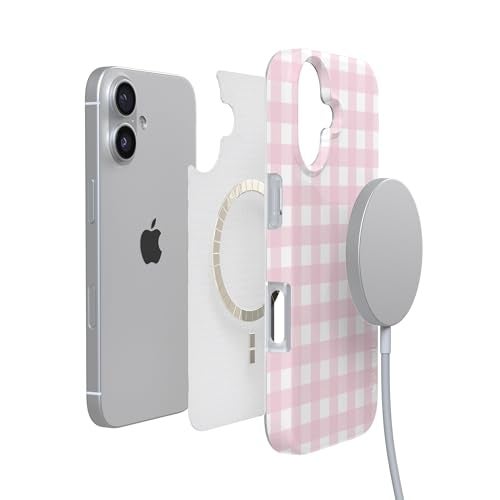 Casely iPhone 17 Case | Pink Plaid | Sunday Best | Compatible with MagSafe | Classic Ultra Slim Design - Image 4