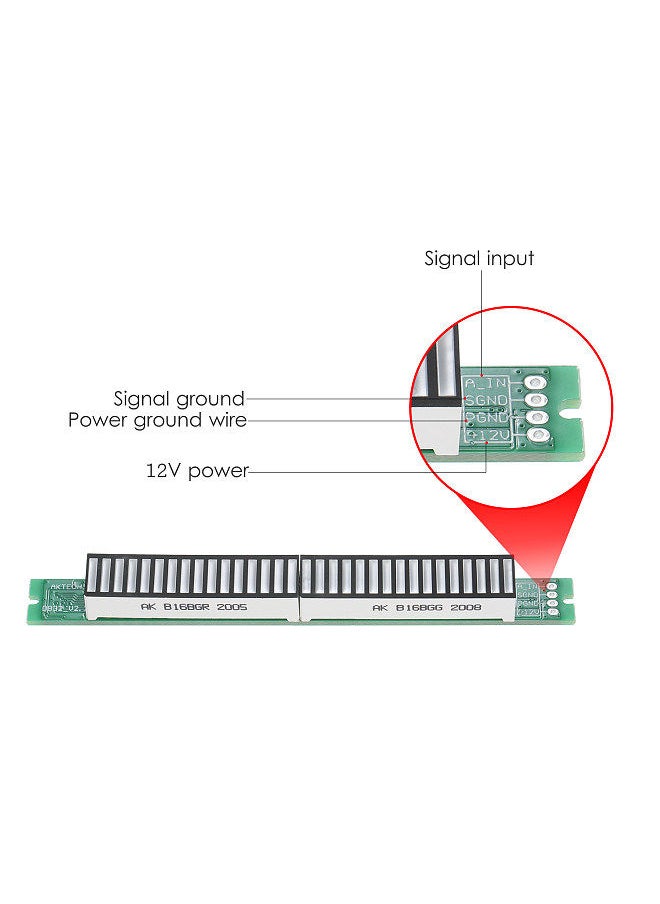 Generic - 32 Level Indicator VU Meter Audio Level Meter Stereo Amplifier Adjustable Light Speed Board Module with AGC Mode - Image 1