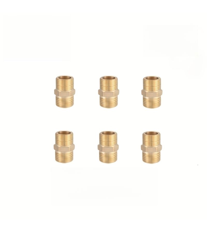 Premium Brass Hex Nipple 1/4 Inch Double Male Thread Connector Leak Proof - Image 4