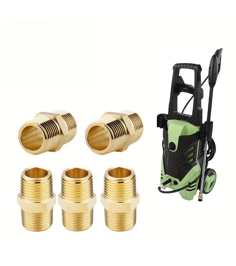 Premium Brass Hex Nipple 1/4 Inch Double Male Thread Connector Leak Proof - Image 2