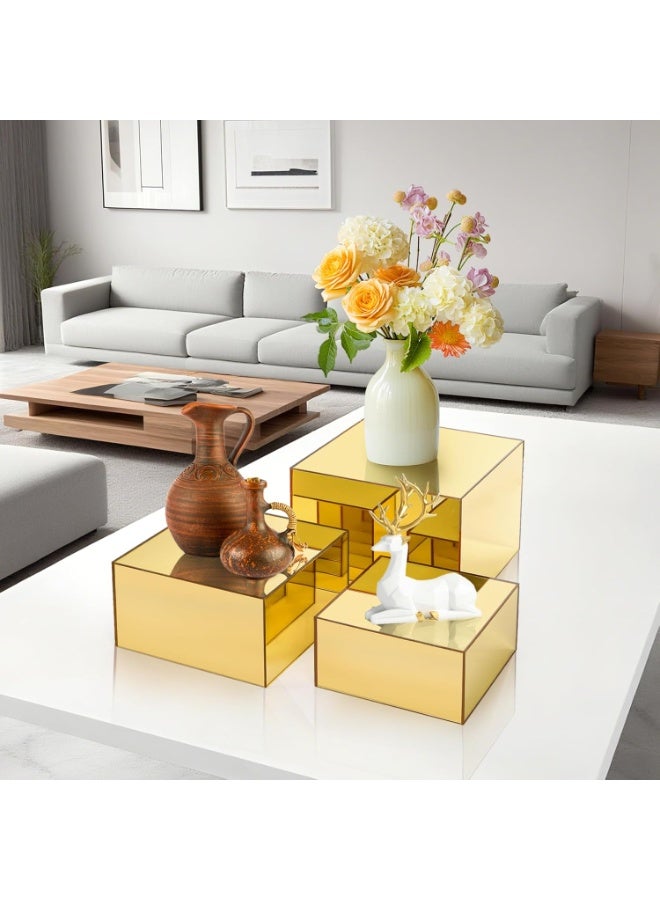 6 Pack Acrylic Buffet Risers, 5 to 10 Inch Decorative Cube Boxes, Display Stands with Hollow Bottoms for Food Jewelry Table Display Supplies - Image 5