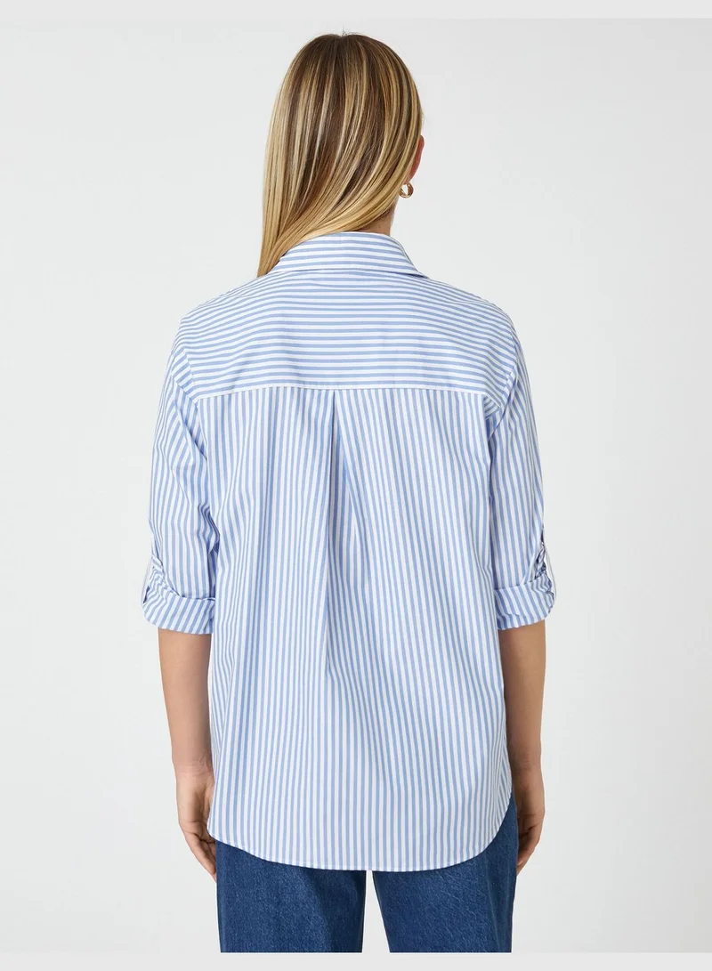 KOTON Pocket Detail Long Sleeve Shirt