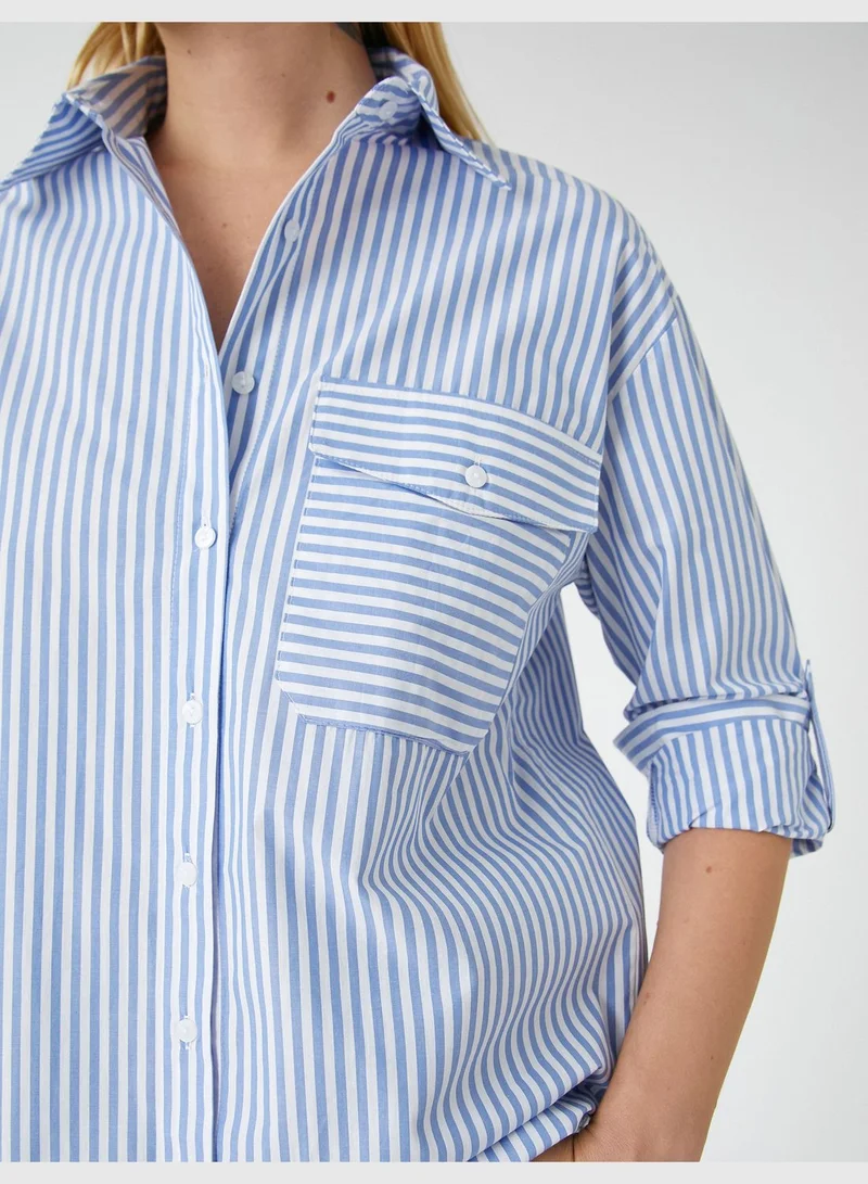 KOTON Pocket Detail Long Sleeve Shirt