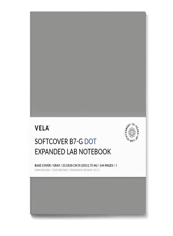 Vela Sciences Advanced B7-G Expanded Softcover Lab Notebook, 9.25 x 11.75 in (23.5 x 30 cm), 144 Pages, Permanent Bound, 70lb Heavyweight Paper (1-Pack, Dot) - Image 1