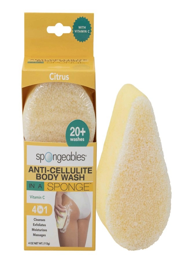 Spongeables Anti Cellulite Body Wash in a 20+ Wash Sponge, Citrus, 1 Count - Image 1