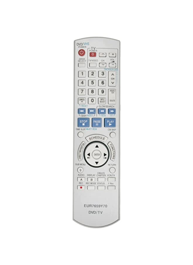 HuHa - Eur7659Y70 Remote Control Fit For Panasonic Dvd Recorder Vcr Dmr-Es46V Dmr-Es46Vs Dmr-Es35V Dmr-Es46 Dmr-Es45Vs Dmr-Es45V Dmr-Es45 - Image 1