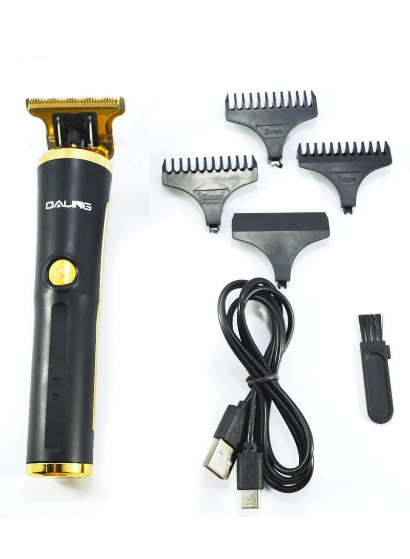 Daling Rechargeable hair trimmer Cordless 60 Minutes Runtime Beard Trimmer for Men DL 1513  (Black) - Image 2