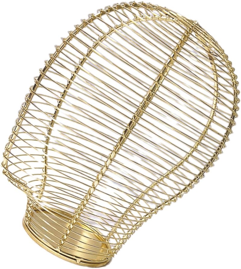 Garneck Gold Metal Hat Stand Tabletop Display Rack Caps Storage Holder for Bedroom Closet, Woven Iron Hat Organizer Suitable for Home and Mall Use - Image 1