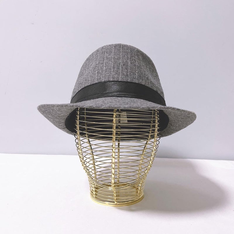 Garneck Gold Metal Hat Stand Tabletop Display Rack Caps Storage Holder for Bedroom Closet, Woven Iron Hat Organizer Suitable for Home and Mall Use - Image 4
