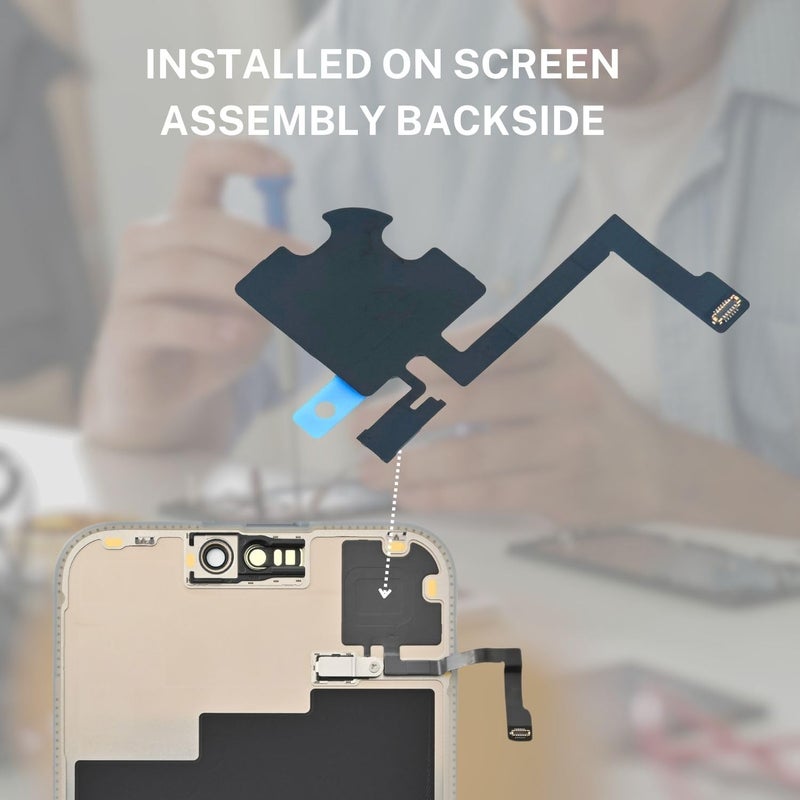 MEEFIX Proximity Sensor Earpiece Flex Cable Replacement for iPhone 15 Pro Max - Includes Metal Bracket, Ambient Light Sensor Fix - Image 5