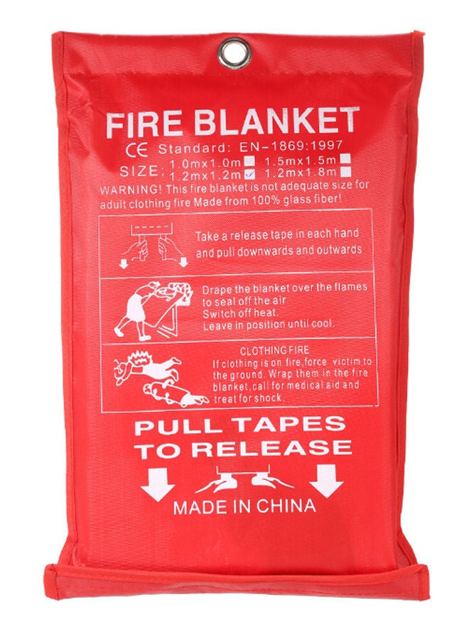 NIBEMINENT Emergency Survival Fire Blanket White/Black 1.2 x 1.2meter  - Image 2