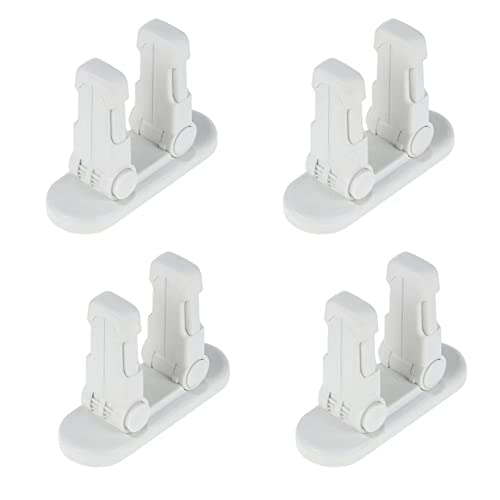 Flowden Improved Childproof Door Lever Lock（4 Pack）Prevents Toddlers from Opening Doors. Durable ABS with Adhesive Backing. Simple Install, No Tools Needed - Image 1