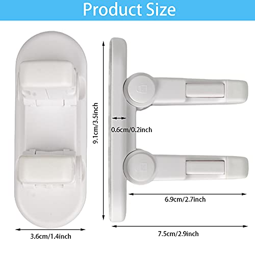 Flowden Improved Childproof Door Lever Lock（4 Pack）Prevents Toddlers from Opening Doors. Durable ABS with Adhesive Backing. Simple Install, No Tools Needed - Image 2