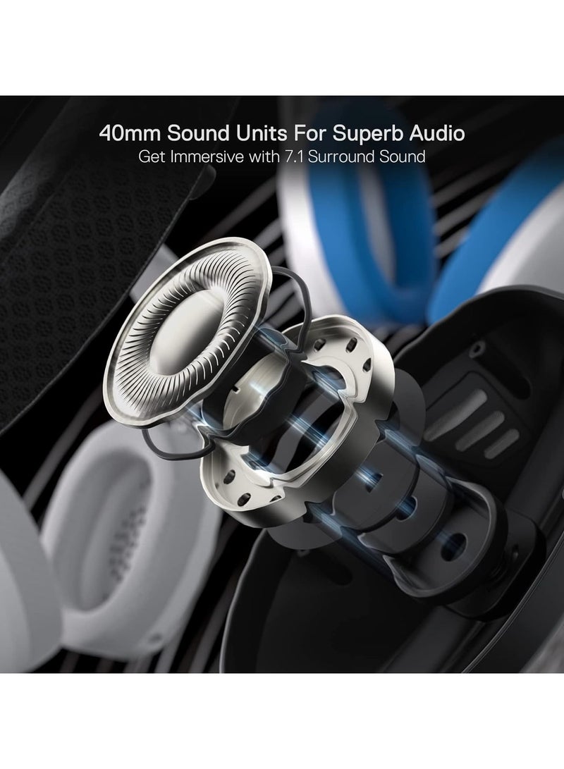 Redragon H848 Bluetooth Wireless Gaming Headset - Lightweight - 7.1 Surround Sound - 43MM Drivers - Detachable Microphone - for Multi Platforms - Image 5