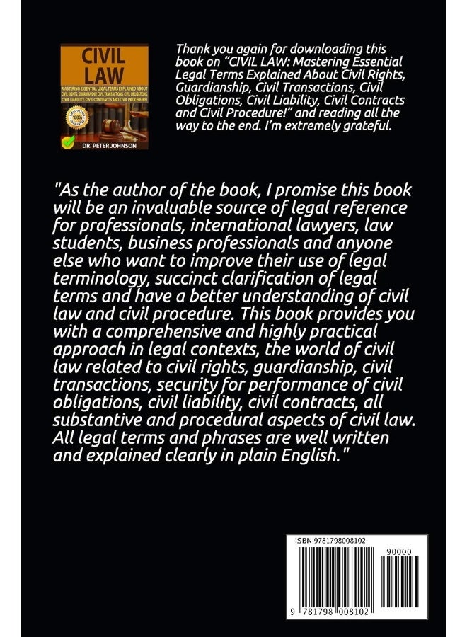 Civil Law: Mastering Essential Legal Terms Explained about Civil Rights, Guardianship, Civil Transactions, Civil Obligations, Civil Liability, Civil Contracts and Civil Procedure!  - Image 2