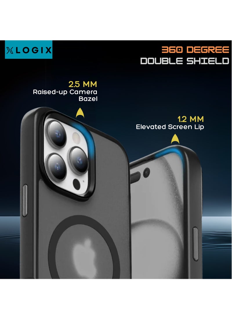 XLOGIX - XLogix FrostX for iPhone 16 Pro Max Case, Frosted Black - Slim Protective Cover with MagSafe Compatibility | Shockproof & Scratch-Resistant Design, FrostX Series - Image 1