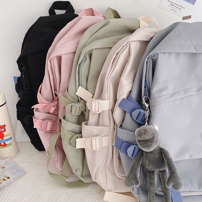 Large-Capacity Schoolbag Male Korean Version Harajuku Ulzzang Junior High School Student Backpack Trendy Cool Ins Style Double - Image 4