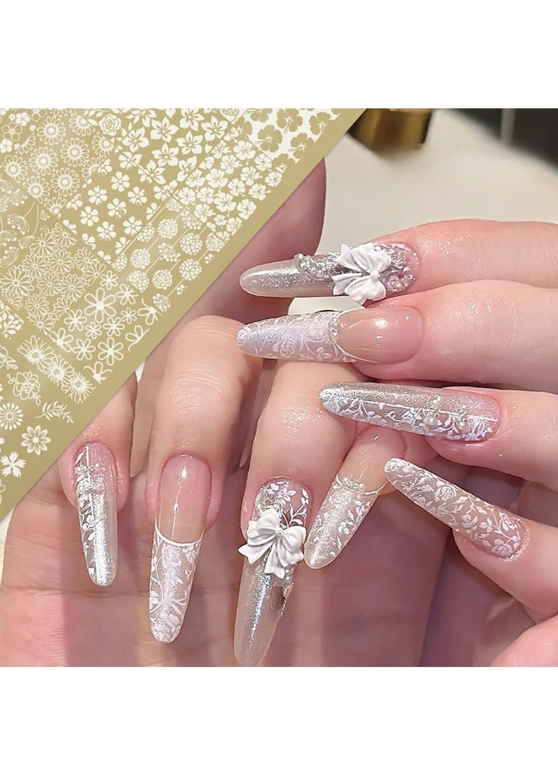 Ucanbe 2 قطع لوحات طباعة الأظافر - أنماط زهور ذهبية، وخيزران، وجلد ثعبان - Image 4