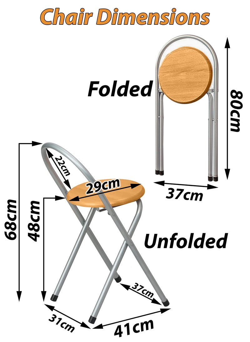 DBLEW Set Of 1 Foldable Wooden Rectangle Table 1 Folding Chairs Seat For Breakfast Computer Gaming Laptop Desk Office Workstation Kids Study Kitchen Balcony Home Dining Outdoor Picnic Beach Desert Camping  - Image 5