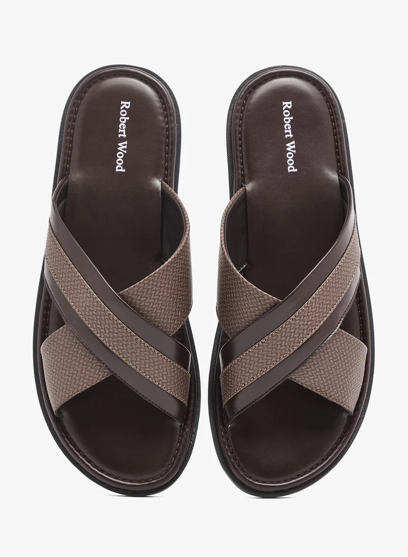 Robert Wood  Cross Strap Casual Sandals for Men | Best Price UAE
