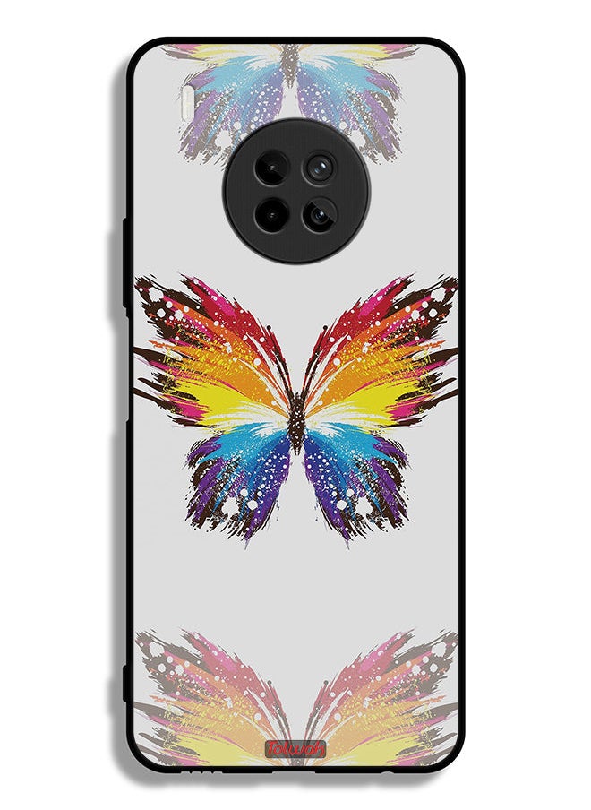 Tolwak Huawei Y9a Protective Case Cover Digital Art Simple Background Minimalism Butterfly  - Image 2