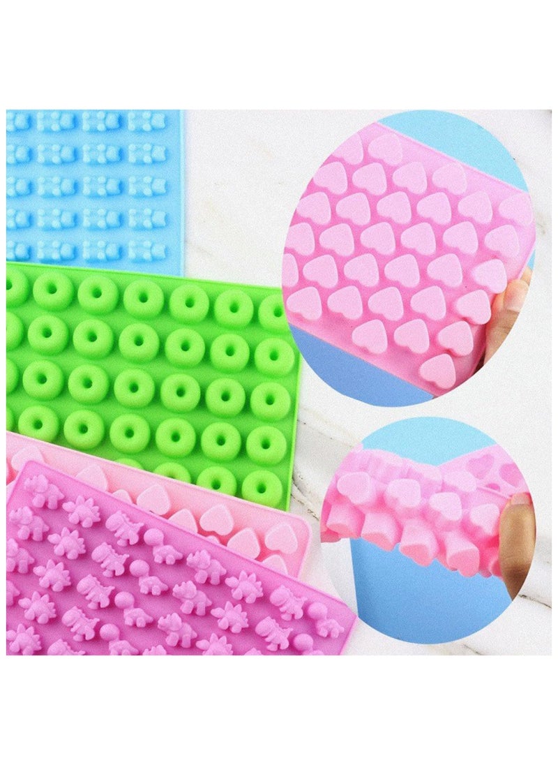 sokany 4 Pack Silicone Gummy Bear Candy Molds , Including Bear Shape and Mini Donut, Non-stick Silicone Candy Molds with 2 Droppers for Jelly, Candy, Chocolate (Multicolour)  - Image 4
