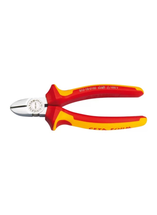 Ceta Form Ceta form 160mm. VDE 1000V Insulated Softgrip Diagonal Cutter, for Cutting Soft and Hard Wires 