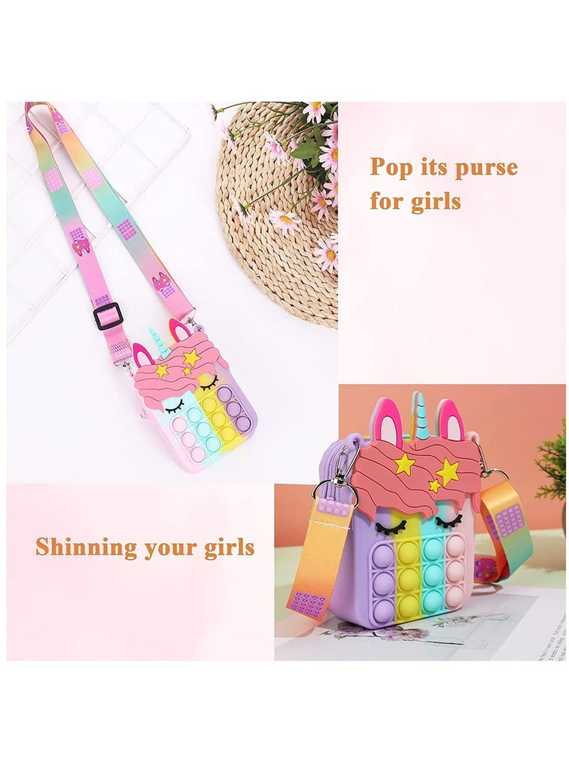 DUSALA Pop Purse it Bag for Girls Pop its for Girls Push Bubble Pop Crossbody Handbag Fidget Toys - Image 5
