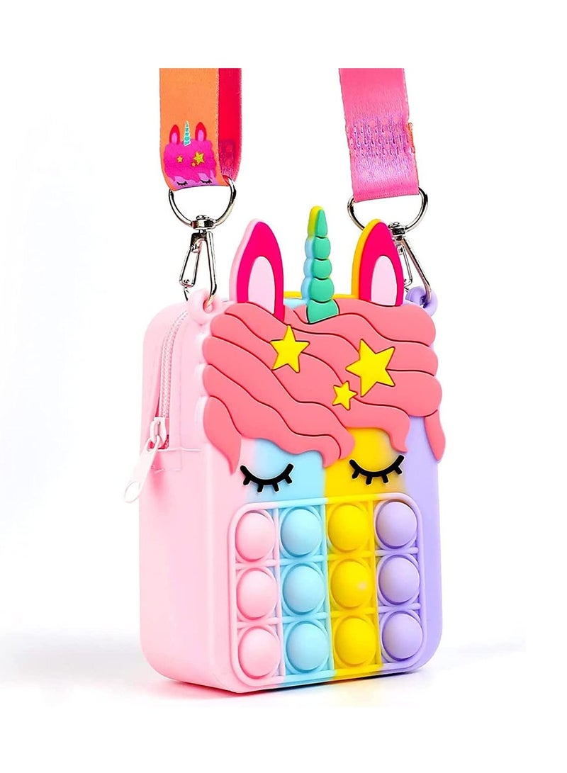 DUSALA Pop Purse it Bag for Girls Pop its for Girls Push Bubble Pop Crossbody Handbag Fidget Toys - Image 1