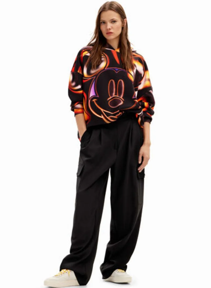 DESIGUAL Oversize Mickey Mouse Printed Hoodie