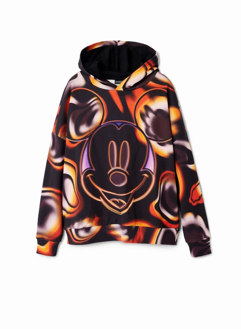 DESIGUAL Oversize Mickey Mouse Printed Hoodie