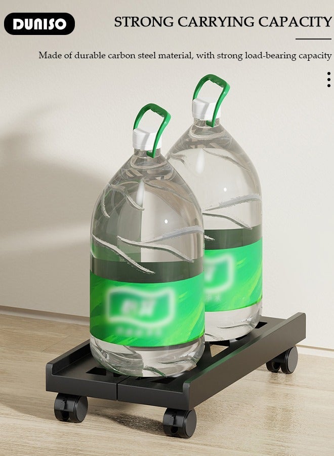 DUNISO Adjustable CPU Stand, Mobile PC Rack,Hollow Cooling Pc Host Tower Stand, CPU Bracket cart with Wheels，Desktop PC Host Base Tray,Movable Pulley Chassis Shelf, Computer Tower Stand, CPU Holder Stand for Home, Office - Image 5