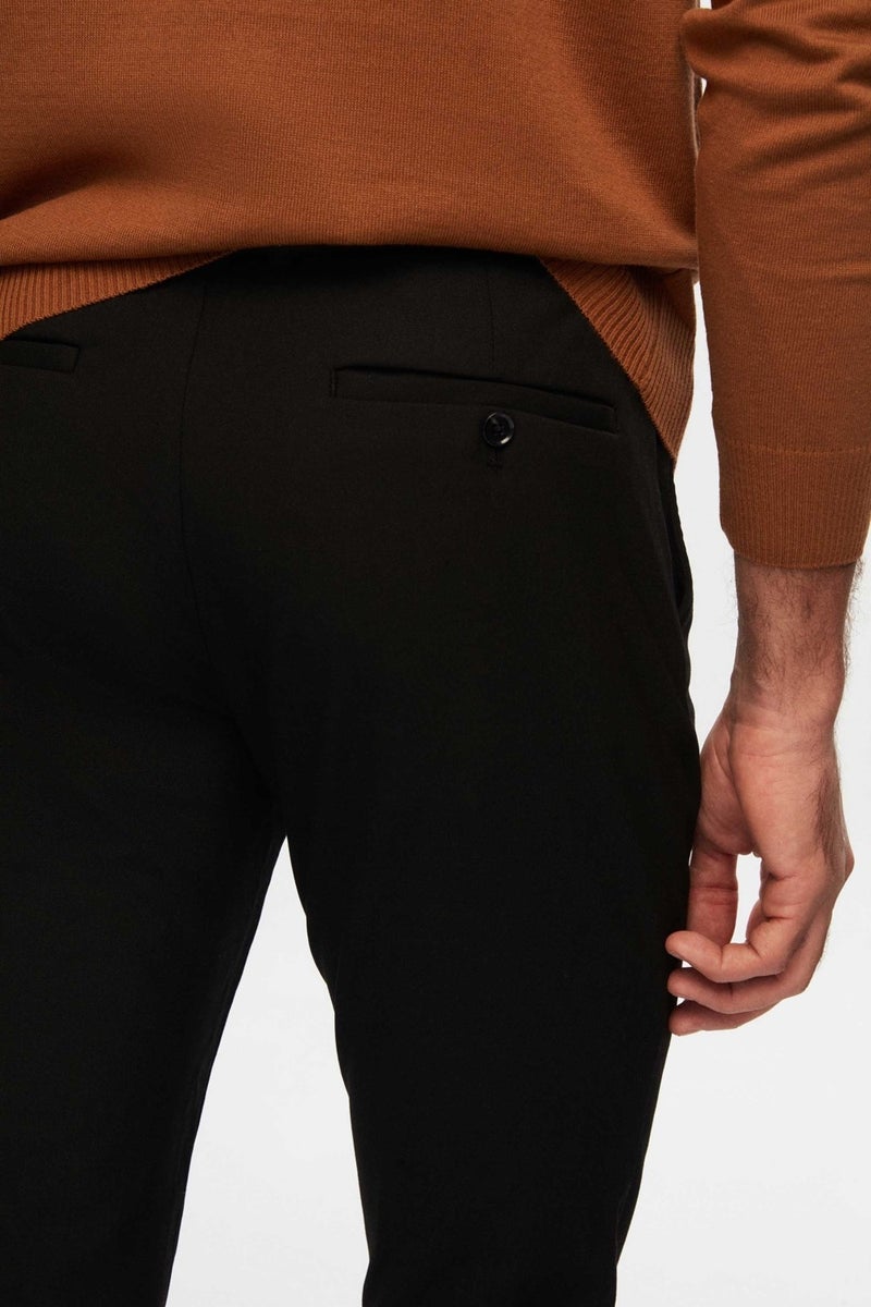 D'S DAMAT Slim Fit Black Elastic Waist Laced Zippered Lycra Comfortable Jogger Pants 2HC03ORTJGR01  - Image 5