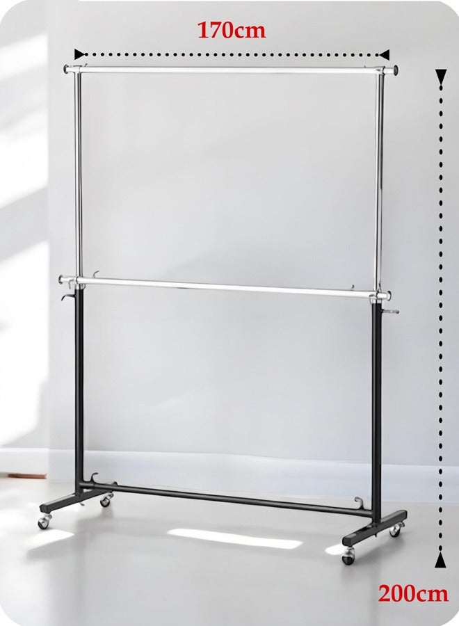 Generic Multi-Functional Steel Clothing Stand 170x200 CM 