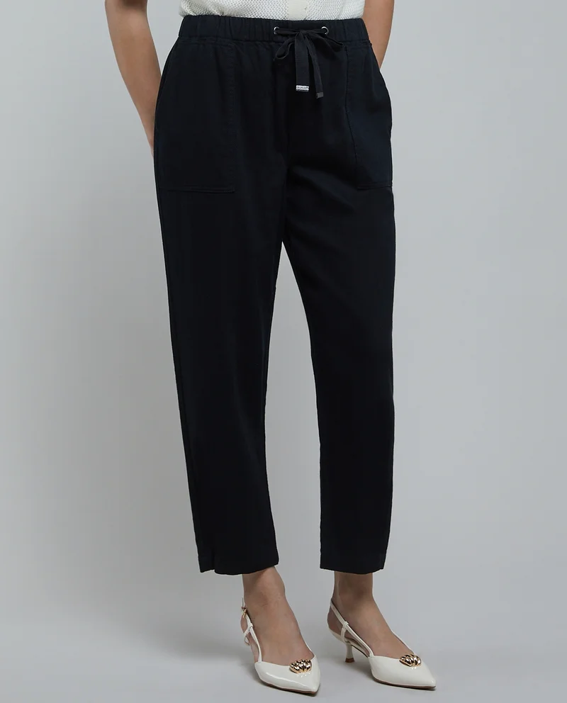R&b Solid Tapered Fit with Drawstring Waist
