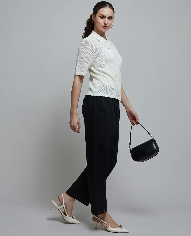 R&b Solid Tapered Fit with Drawstring Waist