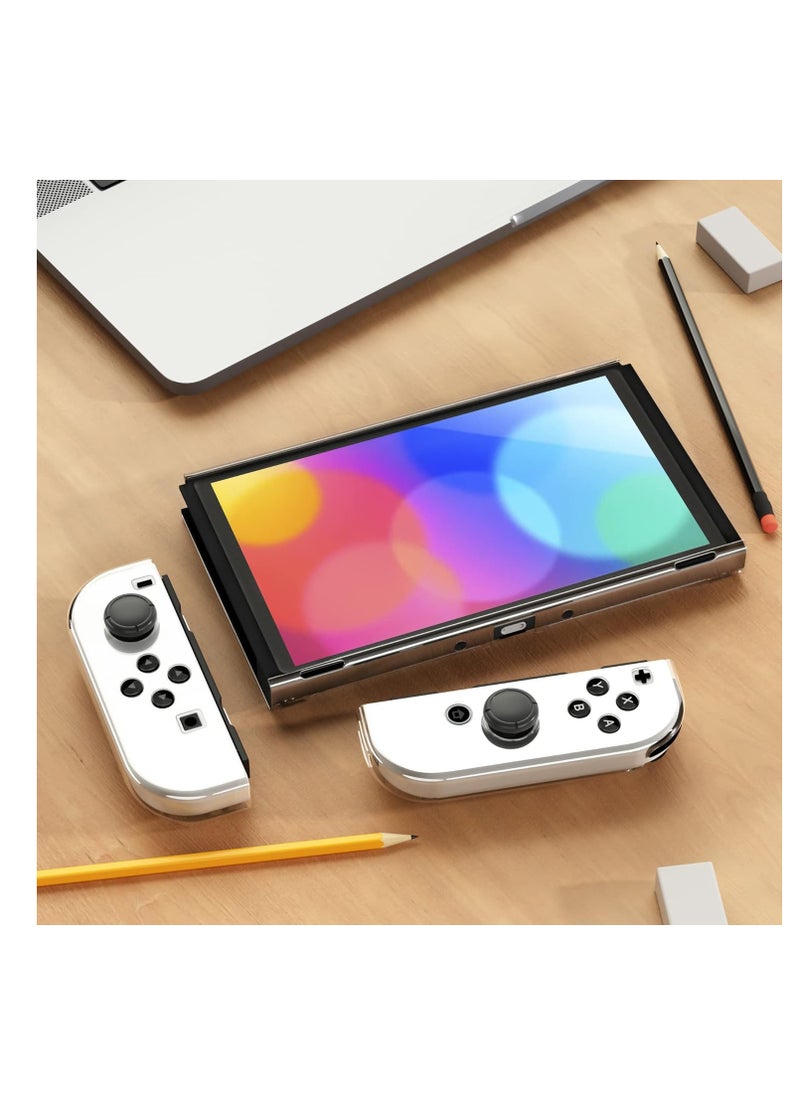 Generic Transparent Case for Nintendo Switch OLED, Clear Dockable Shell Compatible with Switch OLED and Joycon Controller, Comfort Grip Case with Shock-Absorption and Anti-Scratch Design  - Image 5